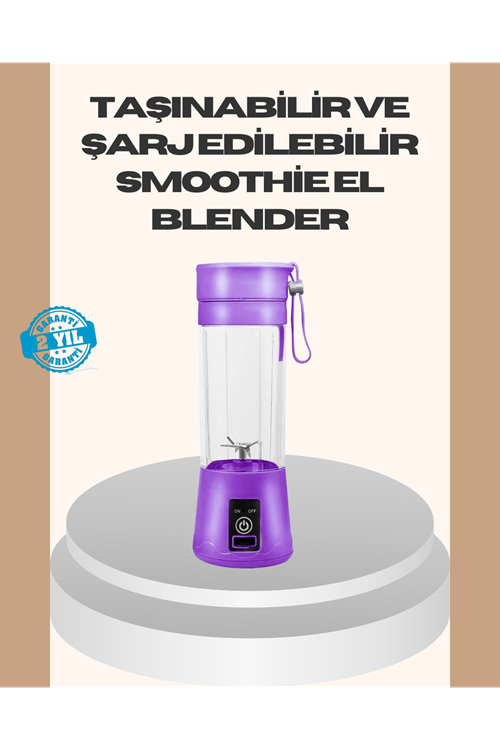 Mini Taşınabilir Blender 380ml USB Şarjlı Detoks Smoothie Hazırlayıcı