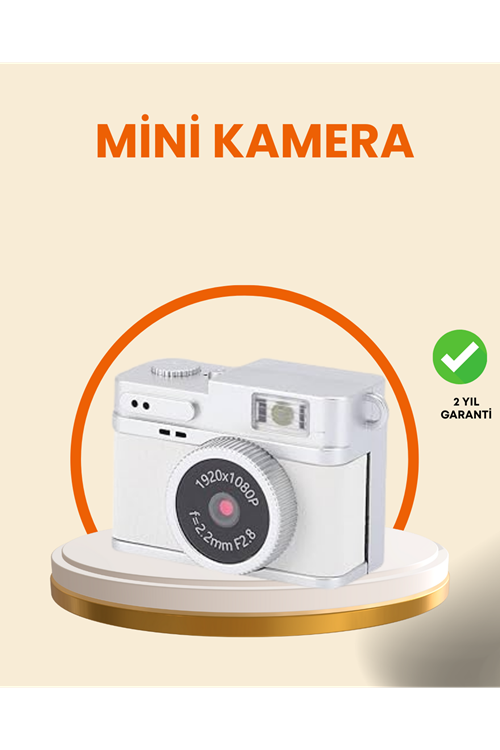 Kompakt Mini Kamera Retro Tasarım 128GB Hafıza 1080P Video