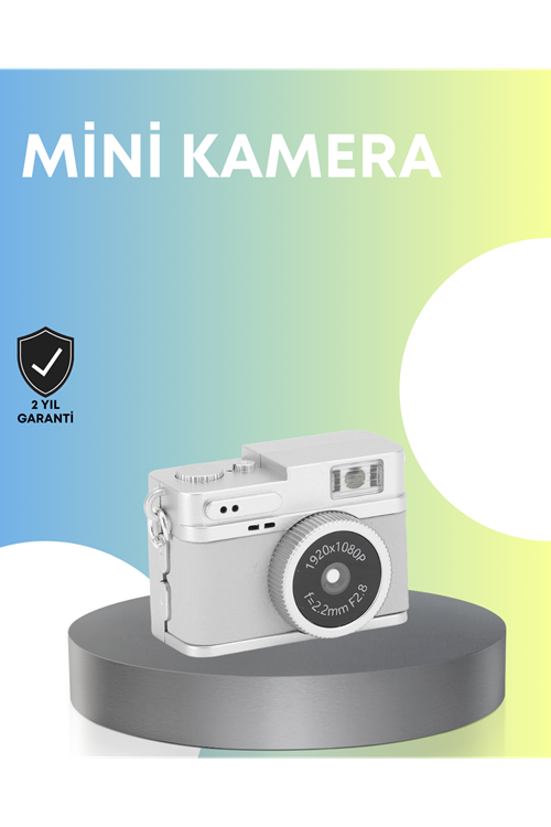 Mini Retro Dijital Kamera 1080P Full HD Dahili 128GB Hafızalı