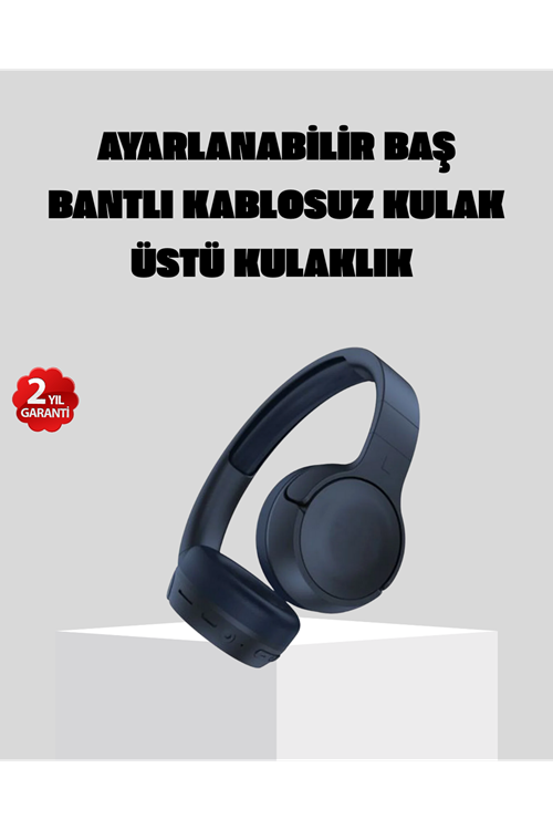 Kablosuz Bluetooth Kulaklık 5.0 18 Saat Kullanım Dinamik Sürücü Siyah