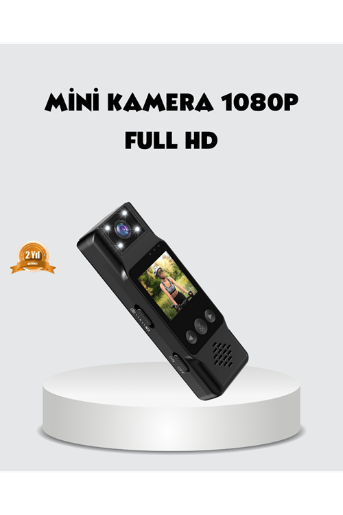 180 Derece Dönebilen Mini Kamera Full HD TFT Ekran Hareket Sensörlü
