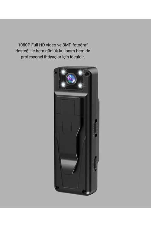 Mini Güvenlik Kamerası 1080P 3MP Fotoğraf 180° Ayarlanabilir Lens USB Şarjlı
