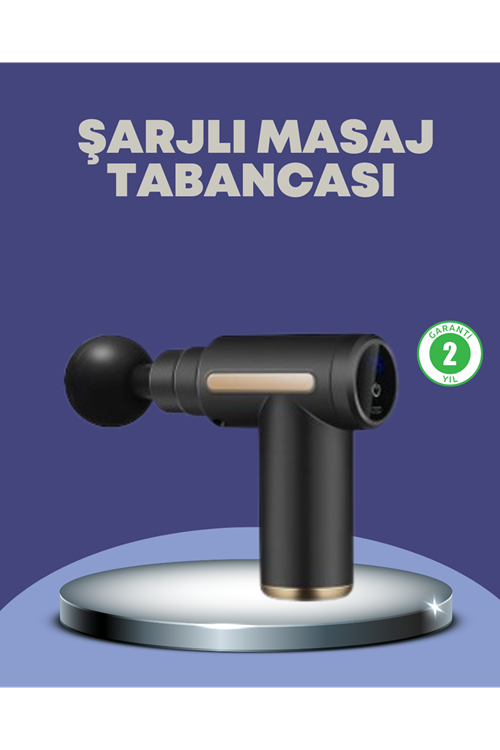 Sporcu Kas Masaj Tabancası 6 Kademe Güçlü Titreşim 4 Başlık Şarjlı Masaj Aleti