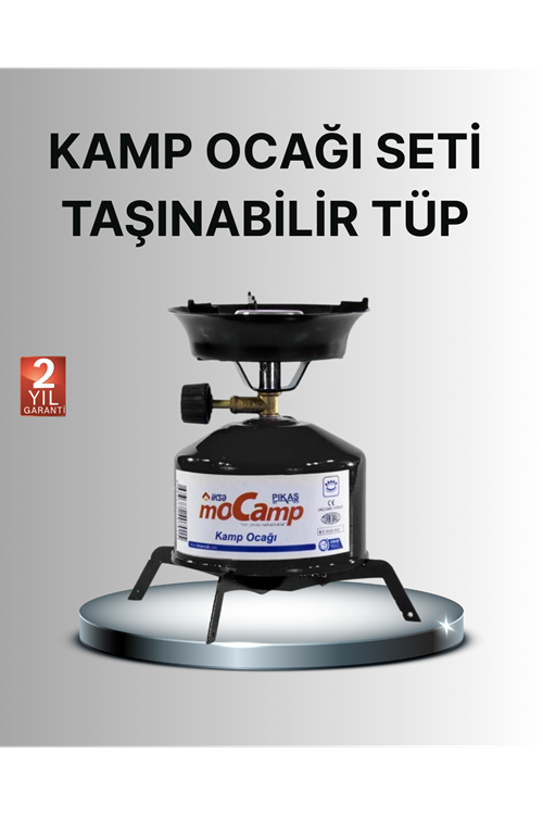 Kompakt Kamp Ocağı Seti Gaz Tüplü Ayarlanabilir Alevli 400g Hafif Tasarım