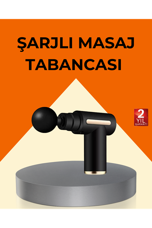 Şarjlı Kas Masaj Aleti 6 Kademe 4 Başlık Derin Doku EMS Titreşim Sporcu Masaj Tabancası