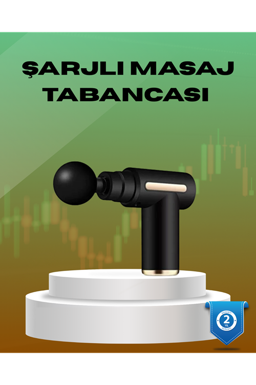 6 Kademeli Kas Masaj Tabancası 4 Başlıklı Güçlü Sessiz Sporcu Masaj Cihazı Şarjlı