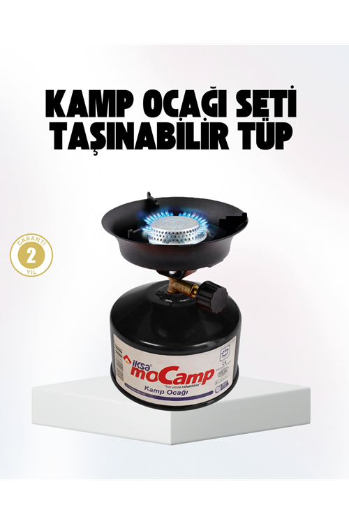 Outdoor Kamp Ocağı Gazlı Taşınabilir Pişirme Seti Üç Ayaklı Denge Aparatlı