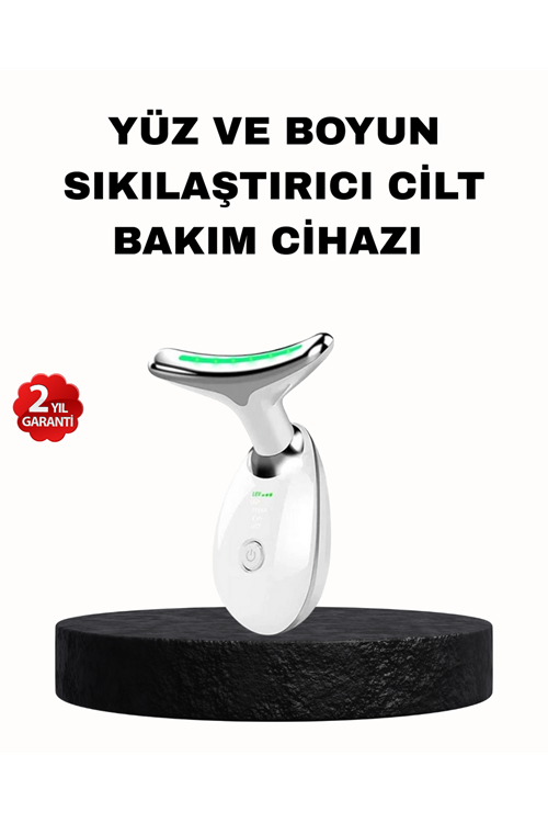 EMS Mikro Akım Yüz ve Boyun Sıkılaştırıcı Cihaz 7000 VPM Titreşim Isı Terapili
