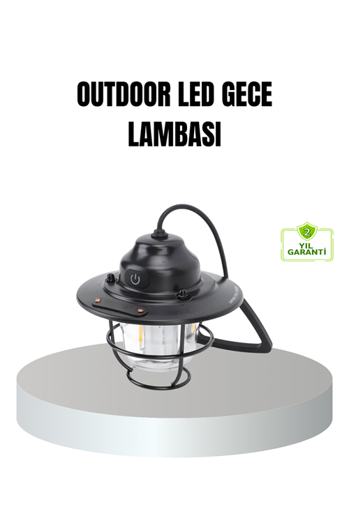 Retro Kamp Lambası Su Geçirmez Taşınabilir Gece Işığı Uzun Pil Ömürlü