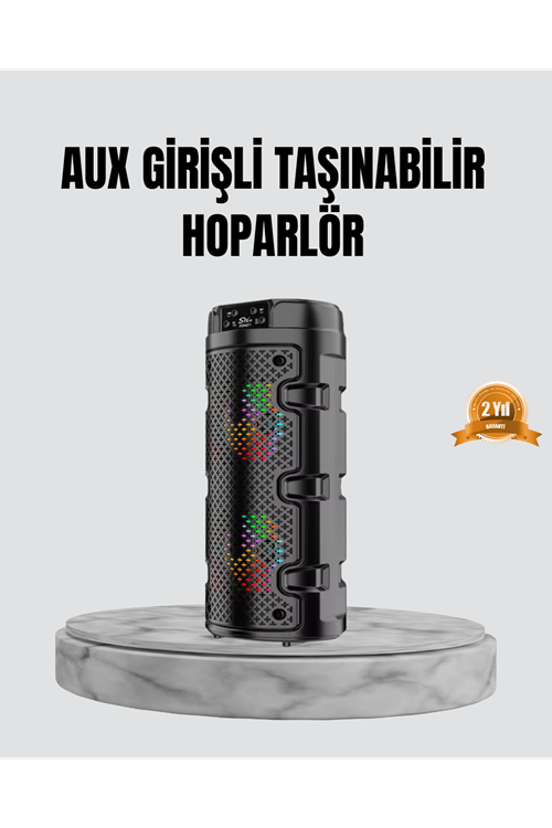 Taşınabilir Bluetooth Hoparlör Çift Sürücü Güçlü Bas HD Ses Çoklu Bağlantı