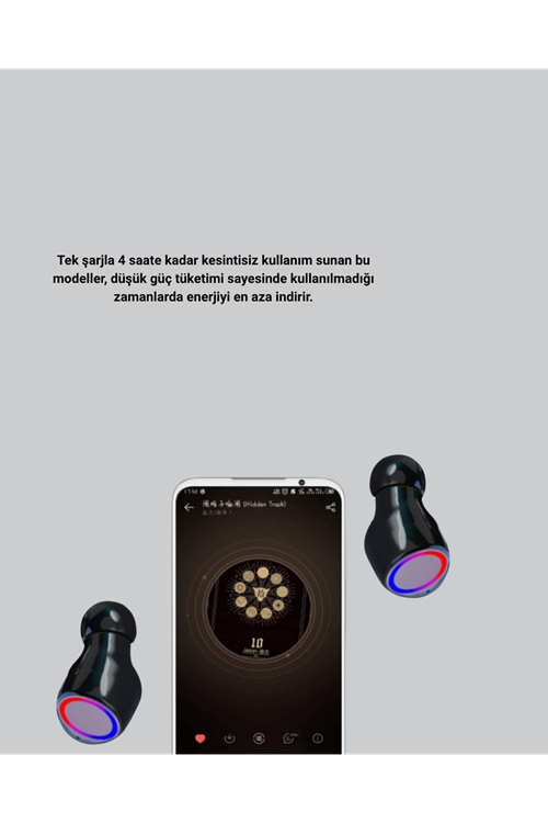 Kablosuz Kulaklık Uzun Pil Ömürlü Şarj Kutulu Ergonomik Hafif Tasarım