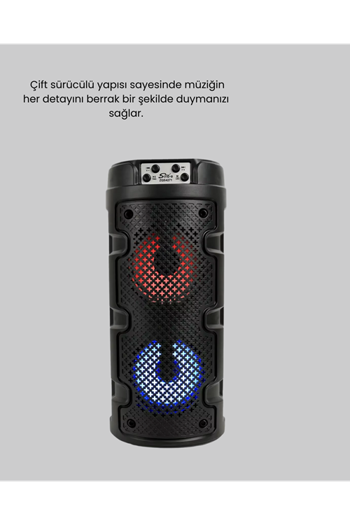 Kablosuz Stereo Hoparlör USB + SD Kart + AUX Destekli Bluetooth 5.0