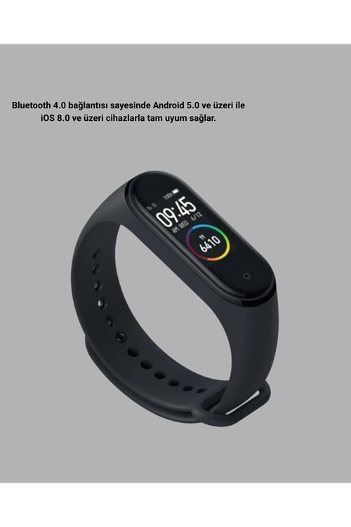 Bluetooth Akıllı Bileklik Spor Modlu Kalp Atış Takipli Uyku Analizli