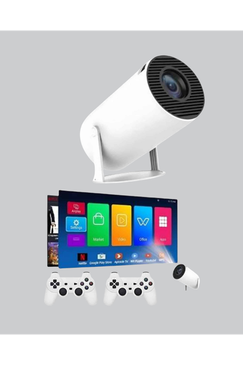 Kablosuz Projeksiyon Cihazı 4K Destekli HDMI USB Oyun Uyumlu
