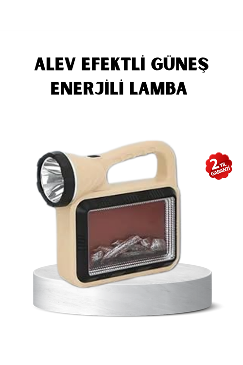 Güneş Enerjili Alev Efektli Lamba COB Led Su Geçirmez Çok Fonksiyonlu