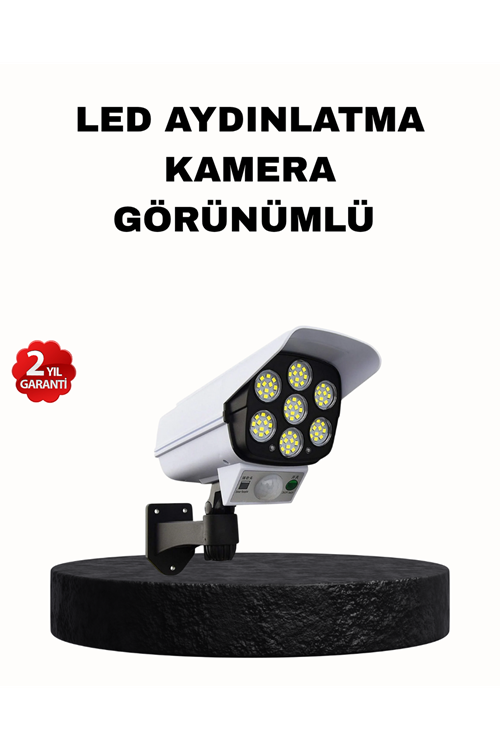 Güneş Enerjili Güvenlik Işığı Dış Mekan 5 Eksen Ayarlı ve PIR Hareket Sensörlü