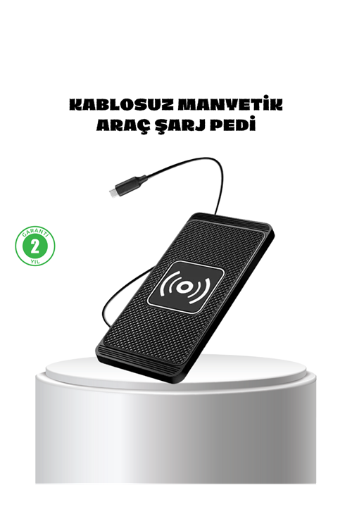Manyetik Kablosuz Şarj Pedi 15W Hızlı Şarj Kaymaz Silikon Qi Destekli