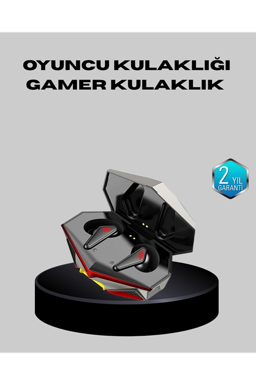 Bluetooth 5.0 Kablosuz Kulaklık LED Işıklı Silikonlu Tasarımlı
