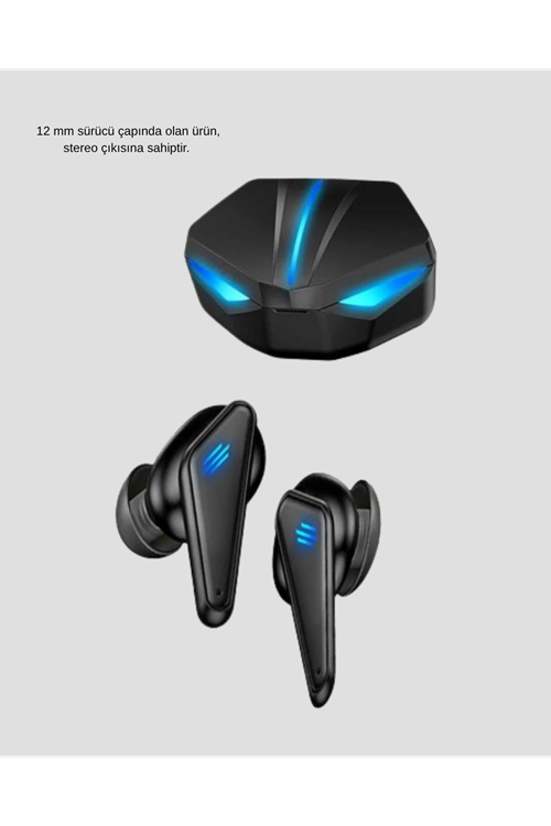 Tam Kablosuz Oyuncu Kulaklığı 5.0 Bluetooth LED Kontrollü