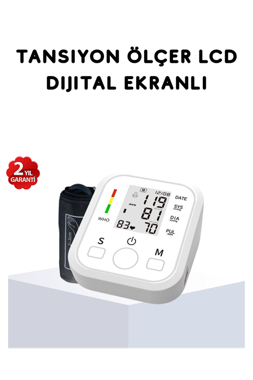 Üst Koldan Ölçüm Dijital Tansiyon Aleti – IHB Aritmi Uyarılı ve Çift Hafızalı