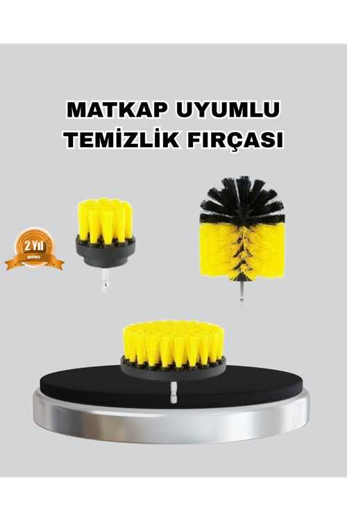 3 Parça Matkap Fırça Temizlik Seti – Her Yüzey İçin Güçlü ve Pratik Çözüm