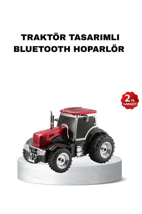 Traktör Tasarımlı Bluetooth Hoparlör 12W TWS Destekli Nostaljik Model