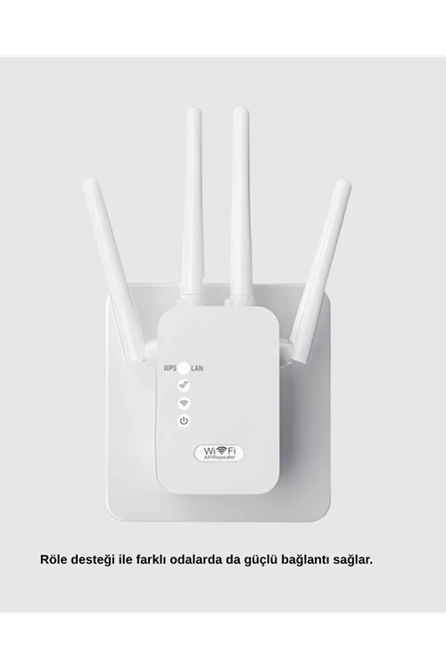 50 Cihaz Destekli 300Mbps Kablosuz Sinyal Güçlendirici RJ45 Kablolu Kullanım