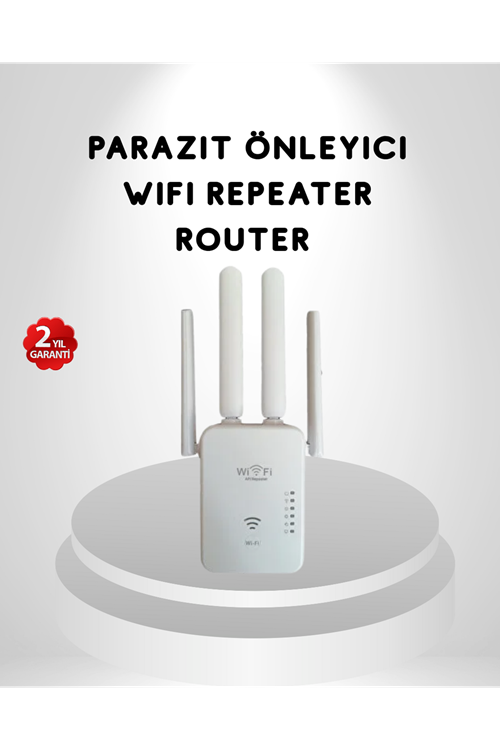 300Mbps WiFi Menzil Genişletici 4 Antenli WPA3 Güvenlikli Priz Tipi Repeater