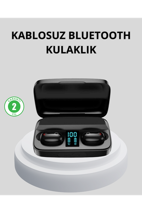 TWS Bluetooth Kulaklık 1800mAh Şarj Kutulu Dijital Ekranlı