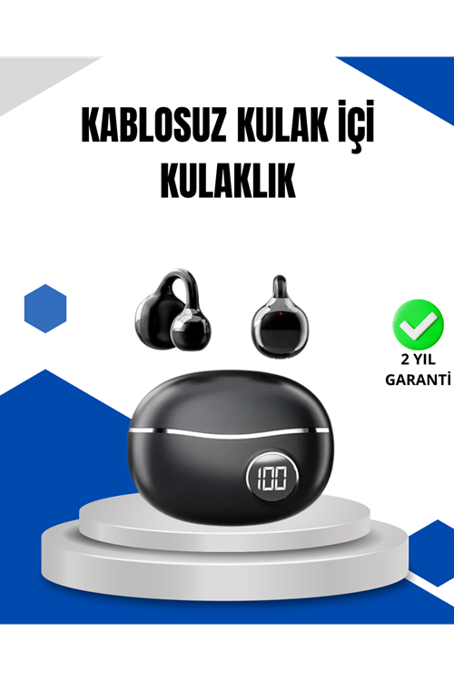 Bluetooth 5.4 Kablosuz Kulaklık – Açık Kulak Güvenli Tasarım ve Hızlı Şarj Özelliği