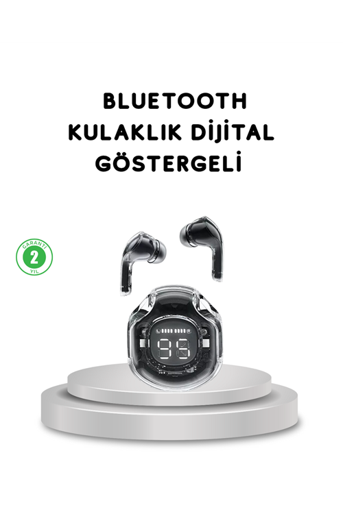 Bluetooth 5.3 Kablosuz Kulaklık HiFi Stereo ve Ekstra Bass Dijital Ekranlı