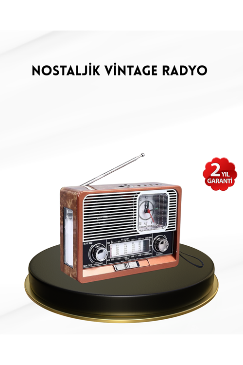 Nostaljik Radyo – Şık Dekoratif Tasarım ve Güvenli 2 Yıl Garanti