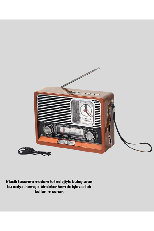 Nostaljik Radyo – Şık Dekoratif Tasarım ve Güvenli 2 Yıl Garanti