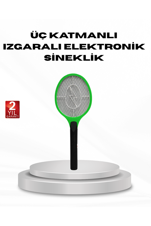 Yüksek Gerilimli Elektronik Sinek Raket – Sessiz, Kimyasız ve Güvenli Kullanım
