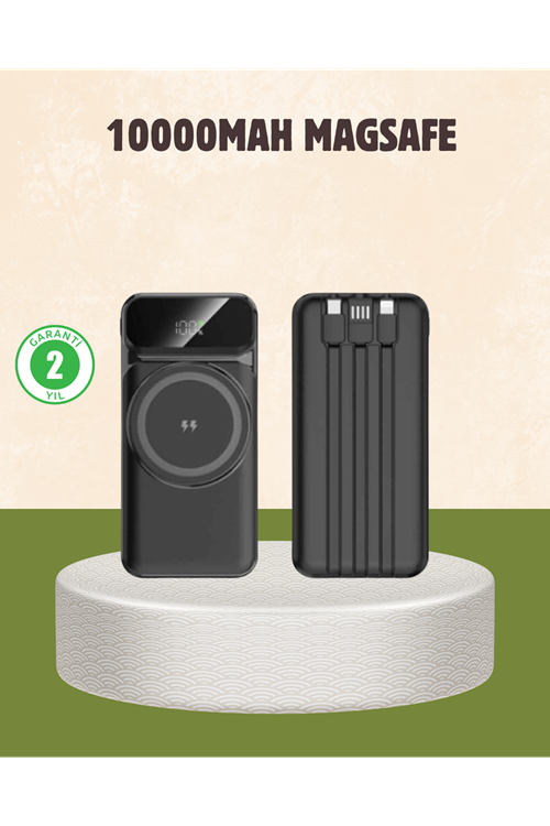 10000 mAh Kablosuz Powerbank – 15W Hızlı Şarj,  Type-C Çoklu Çıkışlı