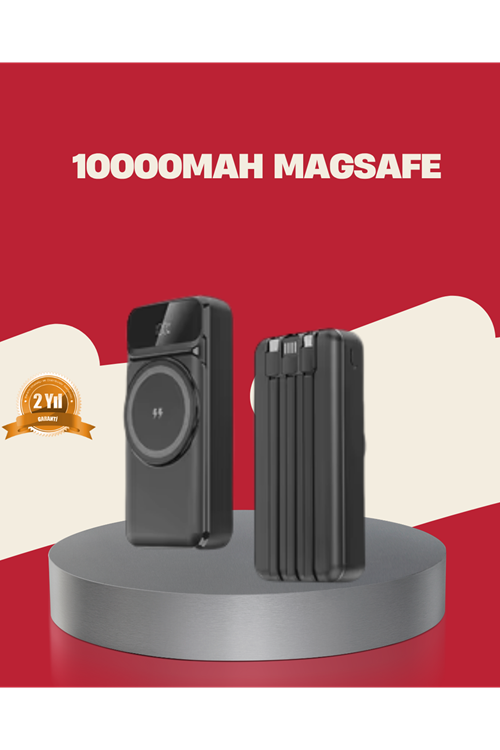 Kablosuz 15W Şarj Destekli 10000 mAh Taşınabilir Powerbank – Hızlı Şarj Özellikli