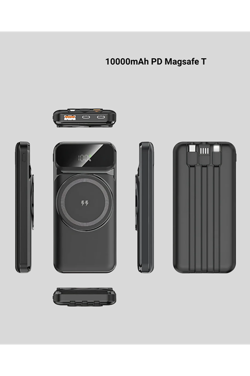 Kablosuz 15W Şarj Destekli 10000 mAh Taşınabilir Powerbank – Hızlı Şarj Özellikli