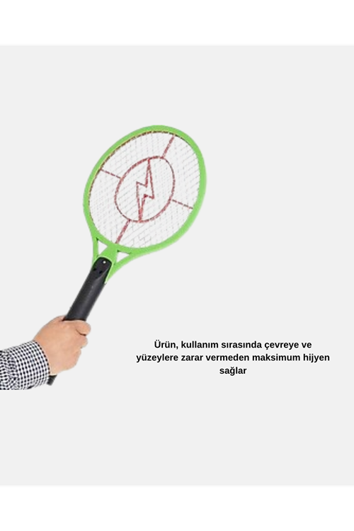 Taşınabilir Elektronik Sineklik – Üç Katmanlı Güvenli Izgara ve Kimyasız Koruma