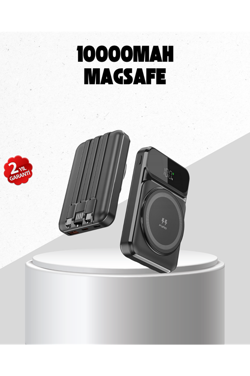15W Kablosuz Şarj Özellikli 10000 mAh Powerbank –  Type-C Hızlı Şarj