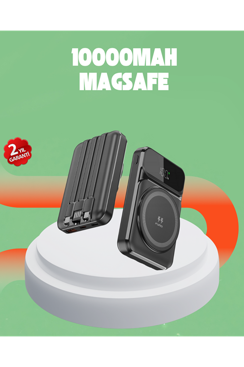 10000 mAh Kablosuz Hızlı Şarj Destekli Powerbank – 15W, PD20W, Type-C Girişli