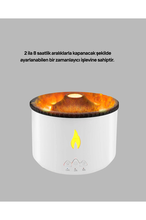 3D Alev Işıklı Aromaterapi Makinesi – 360 ml Su Kapasiteli Sessiz Difüzör