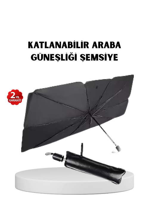 Katlanabilir Ön Cam Güneşliği Şemsiye – Her Araca Uygun Isı ve Işık Koruması