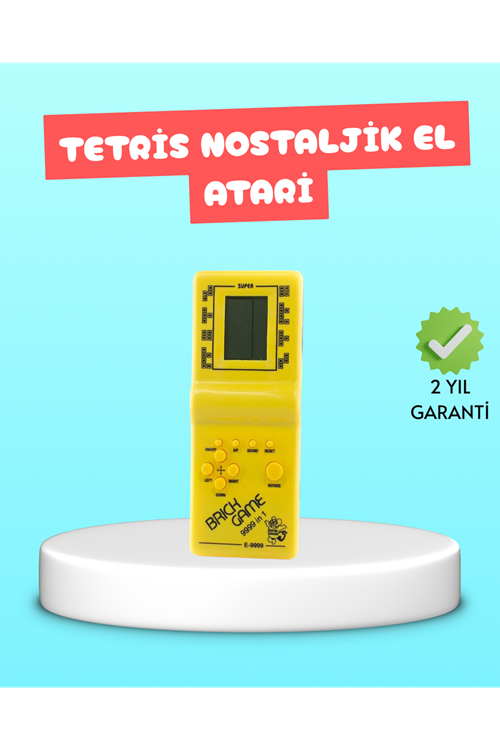 Taşınabilir El Aterisi Gameboy – Klasik Tetris Oyunu, Pil ile Çalışan Mini El Konsolu