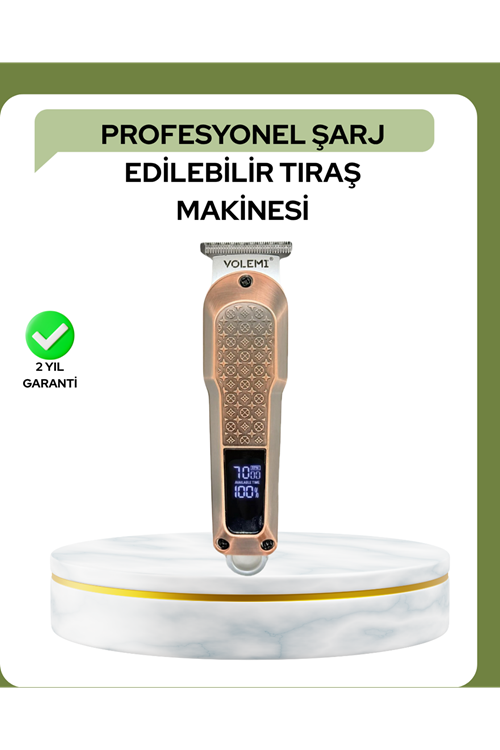 Profesyonel 7000RPM Saç Kesim Makinesi – Type-C Şarjlı, LCD Ekranlı, 4 Kademeli Ayar
