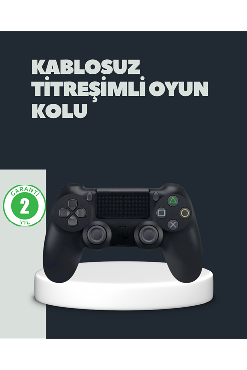 Kablosuz Titreşimli Oyun Kolu – PS4 Uyumlu Ergonomik Tasarım ve Uzun Pil Ömrü