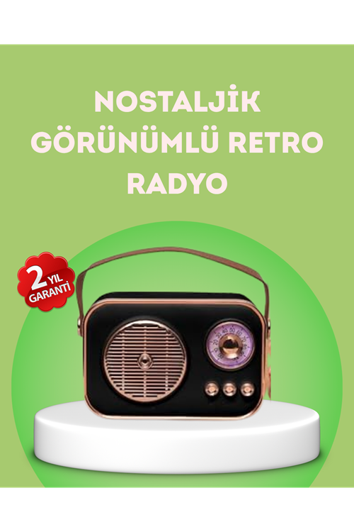 Nostaljik Retro Radyo – Bluetooth, USB ve FM Özellikli Şık Tasarım