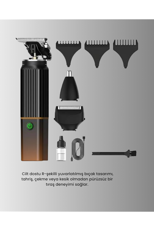 Erkekler İçin Şarjlı 3’ü 1 Arada Trimmer Seti – Güçlü Motor, Sessiz Çalışma