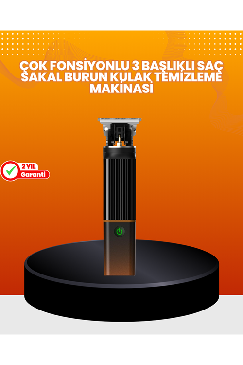 Erkekler İçin 3 in 1 Şarjlı Bakım Seti – 7300 RPM Güçlü Motor ve Sessiz Çalışma