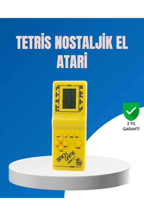 Mini Tetris El Aterisi – Taşınabilir Retro Oyun Konsolu, Pil ile Çalışan Klasik Model