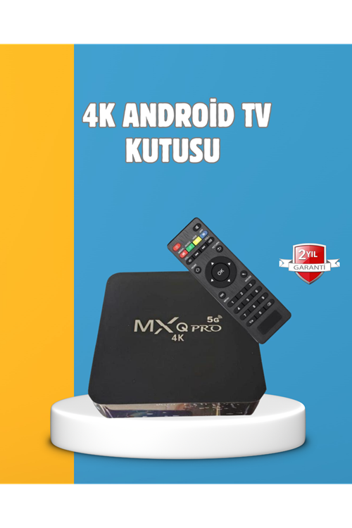 Android TV Box 4K – 2GB RAM 16GB ROM, Kablosuz Wi-Fi Medya Oynatıcı